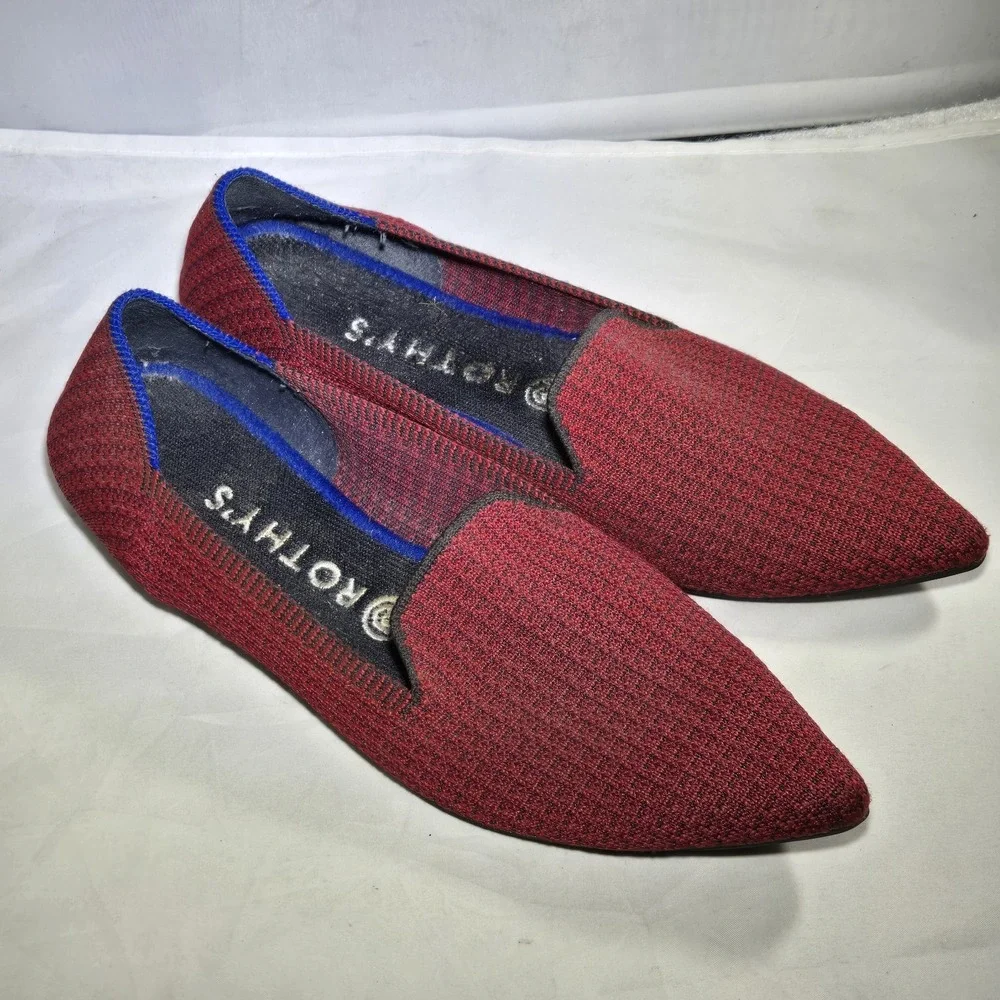 Rothy's The‎ Point Ballet Flats Womens 9 in Scarlett Tweed Rare Retired Color